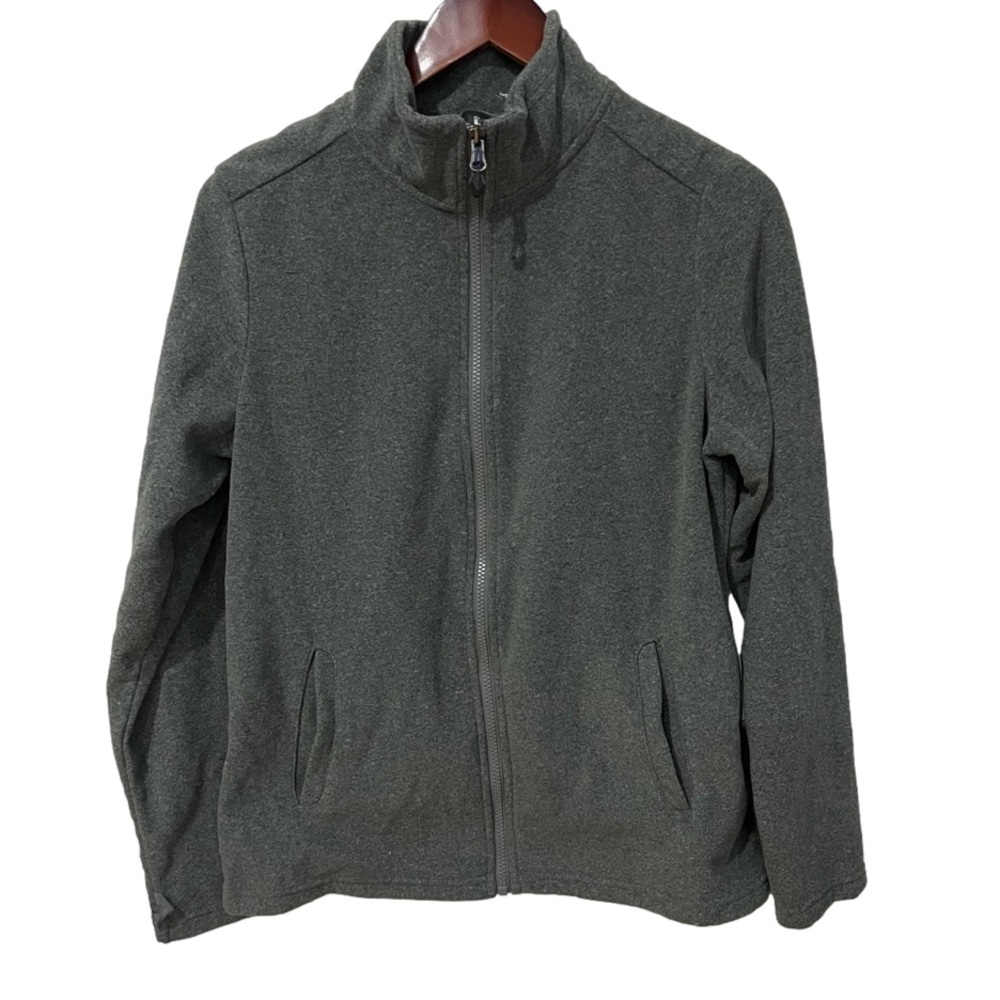 Rain essentials grey long sleeve jacket size 38(medium)